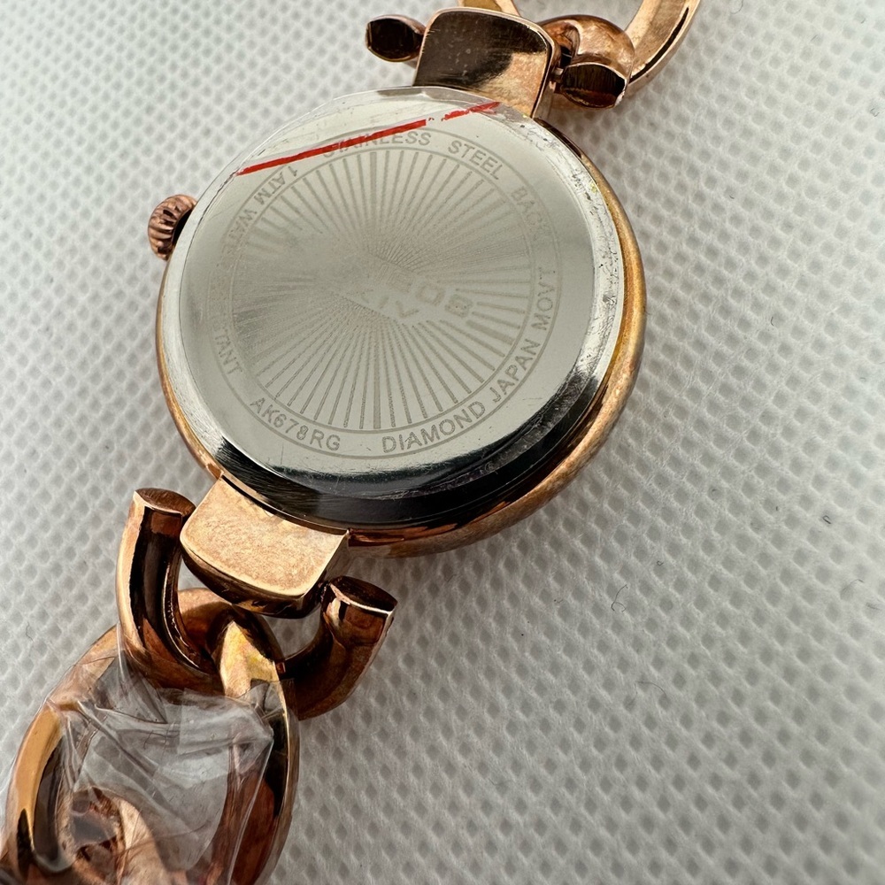 NWOT Akribos XXIV Women's Rose Gold Watch with Crystal Accents - Picture 6 of 6